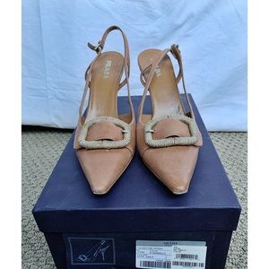 Prada pointed toe heels, nude